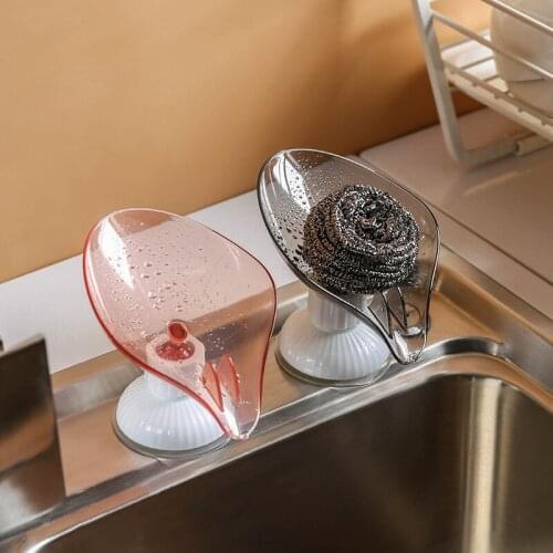 Leaf Shape Soap Box Drain Soap Holder Box Bathroom Shower SoapHolder Dish Storage Plate Tray Bathroom Supplies Bathroom Supplies