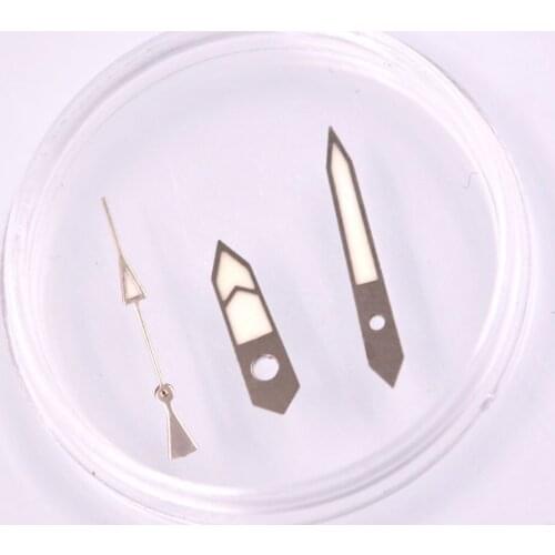 Green Luminous Watch Hand Fit NH35 NH35A NH36A Movement Silver Edge Watch Hands