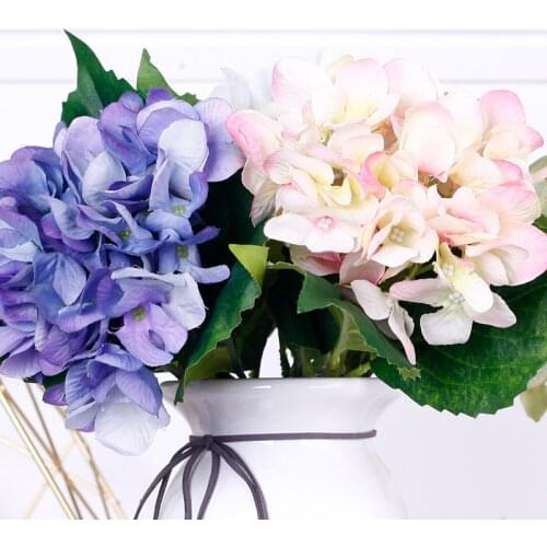 1pc 35cm Silk Bouquet Hydrangea Artificial Flowers for Bride Wedding Home Party Decoration Fake Flowers Faux