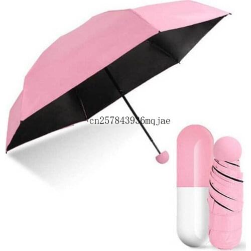 10pcs Capsule Umbrella Windproof Folding Umbrellas Clear Pocket Anti-UV Umbrella Compact Rain Children Pill Umbrellas
