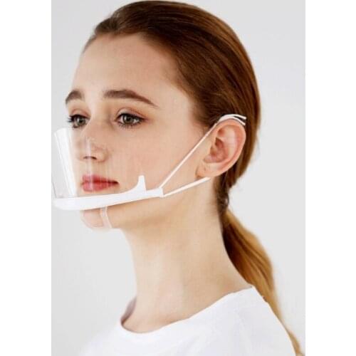 10pcs Restaurant Masks Disposable Transparent Plastic Food Catering Anti-fog Kitchen Catering Environmental Work Wear U3