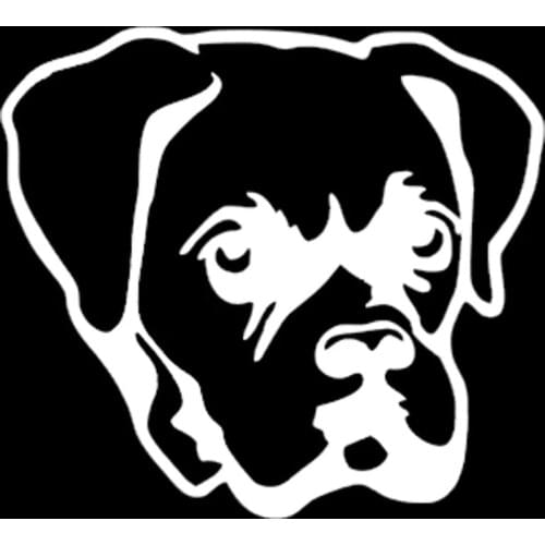 11.4*10.3CM Boxer Dog Car Stickers Cute Waterproof Vinyl Decal Motorcycle Car Styling Accessories