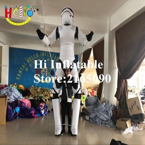 3.5 m high inflatable soldiers robot cartoon character costume puppet