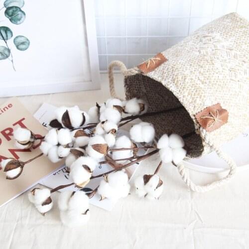 5.5~7cm 10 PCS Natural cotton sticks DIY Garden bush decorative fake flowers Home decoration fake flower