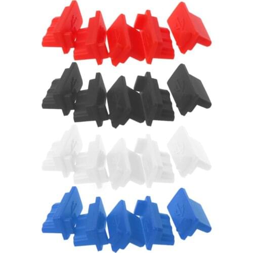 5PCS USB Dust Plug Charger Port Cover Cap Female Jack Interface Universal Silicone Dustproof Protector Tablet Notebook Laptop
