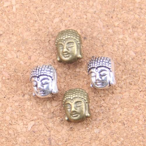 54pcs Charms buddha head 11x9x7mm Antique Pendants,Vintage Tibetan Silver Jewelry,DIY for bracelet necklace