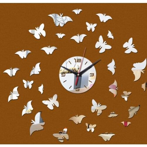 New acrylic watch wall 33 home decoration 3d mirror Quartz clocks living room safe design diy large sticker