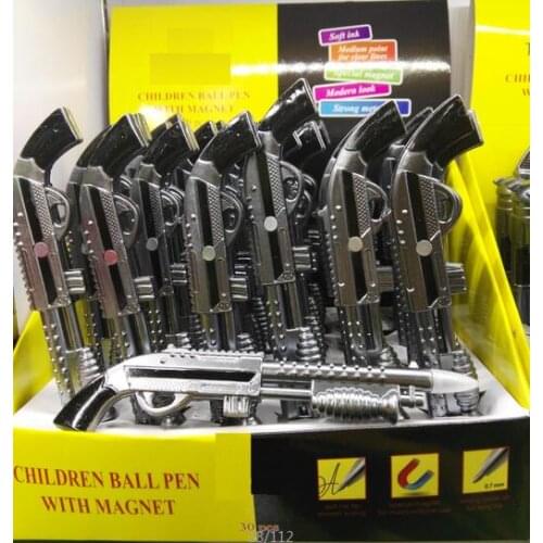 [Free shipping] NEW !Promotional Magnetism !Gun Shape pens with Magnetism !! 30pcs /lot Black one
