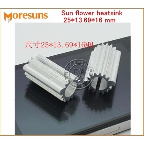 Fast Free Ship 50pcs/lot Sunflower radiator/Circular radiator LED heat sink 25*13.69*16MM Sun flower heatsink