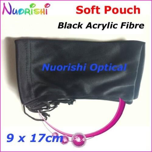 20/40/100pcs Black Acrylic Fibres Spectacle Sunglass Eyewear Eyeglasses Glass Soft Cloth Bag Pouch Case CP040 Free Shipping