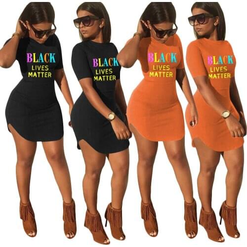 European and American womens fashion casual sexy simple home printing slim bag hip skirt dress ladies