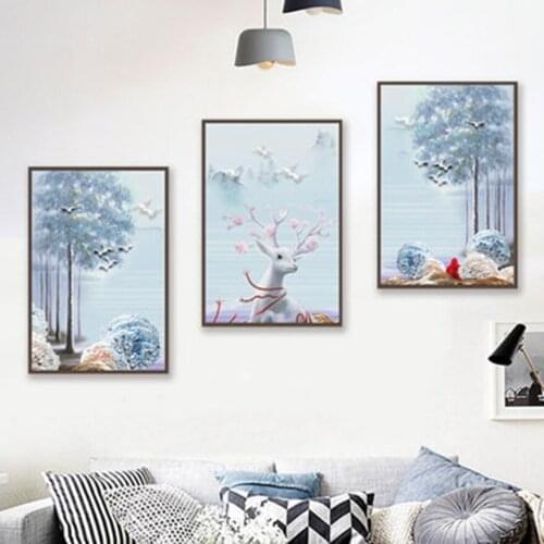 Painting By Numbers Abstract Cerf Nordique Series Pictures Scenery Paintings By Numbers Colors Drawing Peinture Art