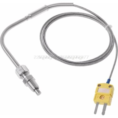 EGT K Type Thermocouple Temperature Controller Tools 0-1250C Exhaust Gas Temp Sensor Probe Connector with Exposed Tip My06 19
