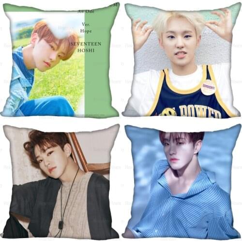 KPOP Seventeen HOSHI Pillow Cover Bedroom Home Office Decorative Pillowcase Square Zipper Pillow Cases Satin Soft No Fade 0512