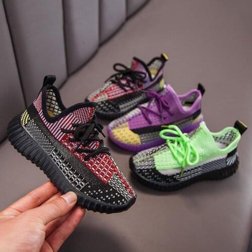 Fashion Girls & Boys Coconut Shoes Soft Bottom Kids Sneakers Breathable Sports Casual Children Mesh Shoes Size 26-36