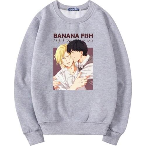 Funny BL Anime Banana Fish Comfortable Pullovers Fashion Casual Harajuku Hoodies Y2k Aesthetic Long Sleeve Hip Hop Sweatshirt