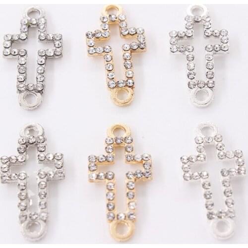 Fashion Clothing Accessories Diy Bracelet Necklace Metal Dot Drill Hollow Rhinestone Cross Jewelry Accessories Beading Making