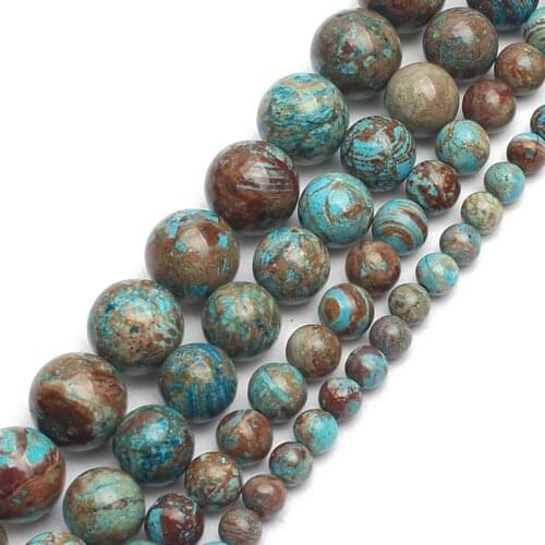 Natural Stone Blue Crazy Lace Agates Beads Round Loose Beads For Jewelry Making DIY Bracelet Accessories 15inches 4 6 8 10 12mm