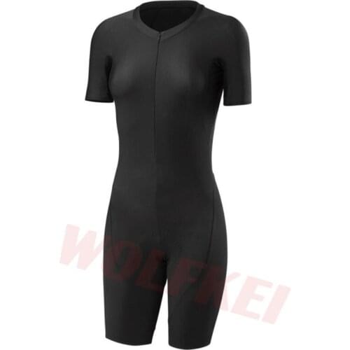 New Arrival 2020 All black Women Summer Cycling Clothing one piece Skinsuit Bodysuit Ropa Ciclismo Quick Dry bicycle clothes