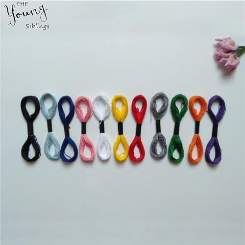 New arrive Embroidery Thread Sewing Clothing Accessories 11 kind of colour select 8pcs/1 packet length 8cm/1reel Wholesale sell