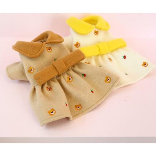 Pet Clothes, Dogs, Cats, New Products for Autumn and Winter, Keep Warm, Comfort Princess, Cheese, Bear Woolen Cloth, Dog Dress