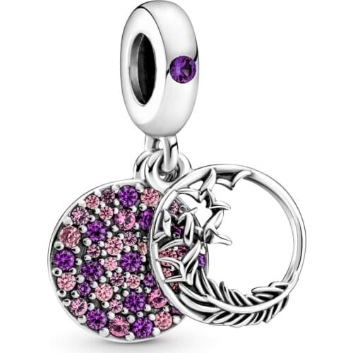 Original Sparkling Leaf With Crystal Pendant Beads Fit 925 Sterling Silver Charm Pandora Bracelet Bangle Diy Jewelry