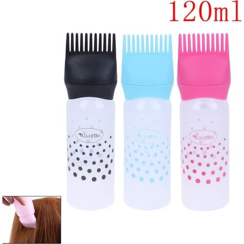 Plastic Salon Hair Coloring Dyeing Styling Tools Hair Dye Shampoo Bottle Applicator With Graduated Brush Dispensing Kit