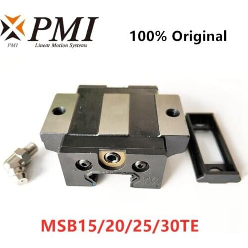 Taiwan PMI MSB15TE MSB20TE MSB25TE MSB30TE -N linear guide slider carriage block bearing MSB15TESSFCN MSB20TE-N for CNC router