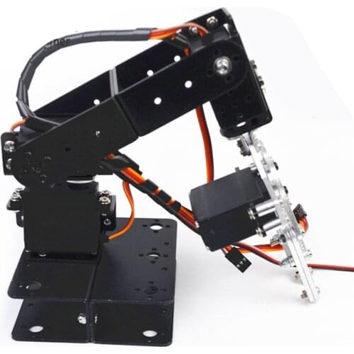 Aluminum Alloy Arduino 4 Dof Robot Arm With Claw Gripper Manipulator Servo Bracket Mechanical Claw DIY Robot Unassembled