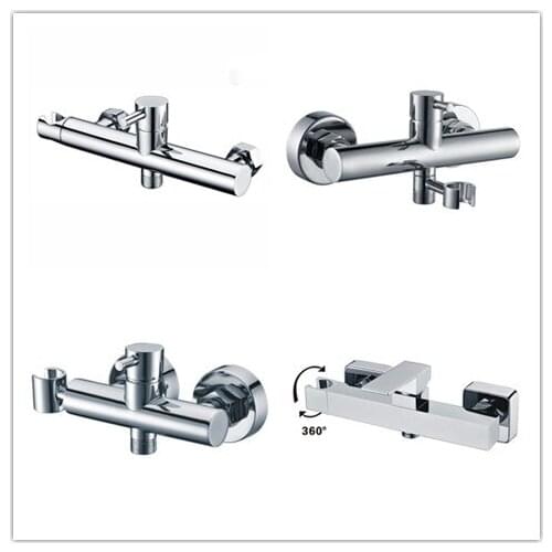 100% Solid brass chrome plated cold hot water control mixer valve Suitable for bidet spray handheld shower head shower faucet