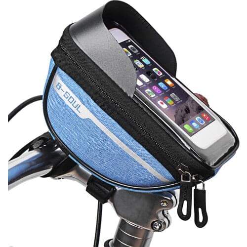 Bicycle Handlebar Bags Bike Phone Bag Waterproof Phone Holder Cycling Pouch With 7-inch Touch Screen For Cycling Bike Accseeory