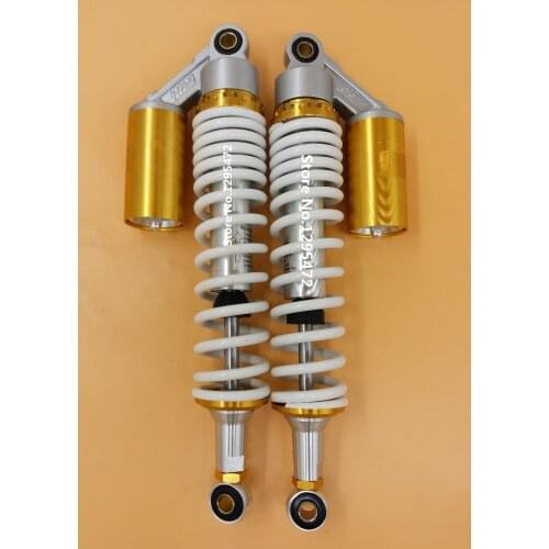 Universal 8mm spring 390mm motorcycle REAR AIR/NITROGEN CELL SHOCK ABSORBERS for Honda Yamaha suzuki kawasaki atv WHITE&SILVER