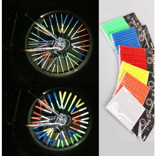 Bicycle Lights Wheel Spokes Clip Tube Bicycle Reflective Warning Night Reflective Sticker Bicycle Accessories Luminous Stickers