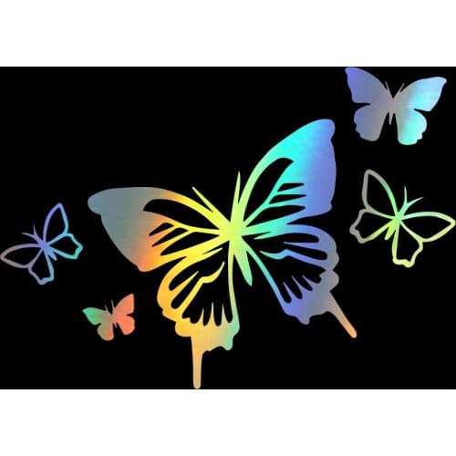 14.6CM*10.4CM Beautiful Cartoon Butterflies Decal Art Vinyl Car Stickers Creative Decoration Decal Car Window Decor