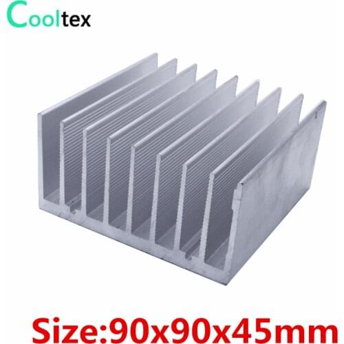 High power 90x90x45mm Aluminum heatsink heat sink cooler radiator for LED Electronic computer heat dissipation cooling