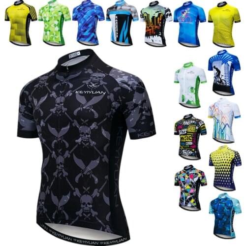 Weimostar Skull Cycling Clothing Men Summer MTB Bike Jersey Tops Breathable Bicycle Clothes Road Cycling Jersey Maillot Ciclismo