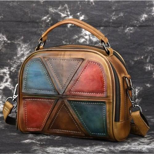 Brands 100% Genuine Leather Women Crossbody Tote Handbag Top Quality Wipe color Female Cowhide trend Messenger Shoulder Bags