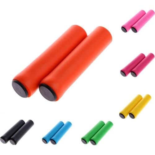 1 Pair Mountain Road Cycling Bike Bicycle Mtb Handlebar Cover Grips Smooth Soft Rubber Anti-slip Handle Grip Bicycle Accessories