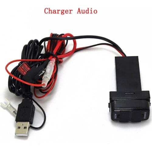 1pc USB Charger Audio Connector Voltage OUT TEMP IN Display Temperature VOL.V TEM For Toyota REIZ MARK 06-09 LC76 LAND CRUISER