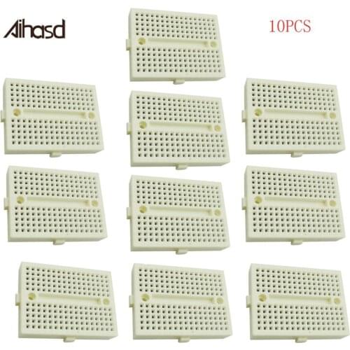 10PCS/LOT SYB-170 White Mini Solderless Breadboard Prototype Experiment Test Protoboard 170 Tie-Points 35*47*8.5mm
