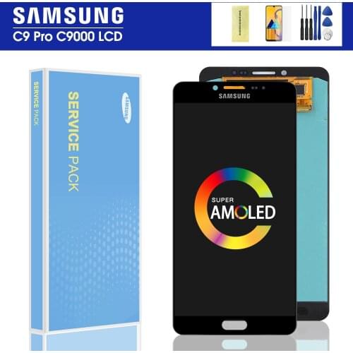 100% ORIGINAL 6.0" Display for SAMSUNG Galaxy C9 Pro LCD Display C9000 C9 LCD Touch Screen Digitizer Assembly Replacement Parts