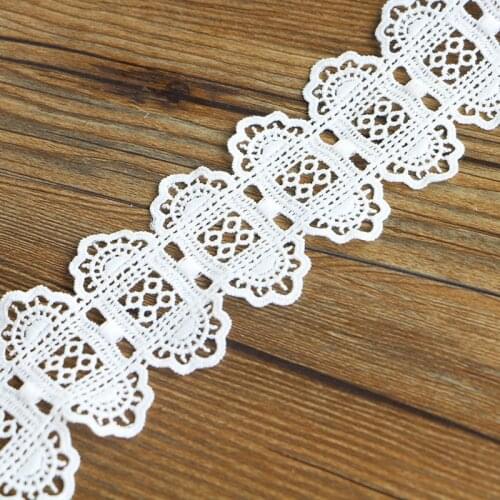 2yards 5.5cm cotton lace fabric DIY fabric lace flower gift ribbon decoration material color cotton lace