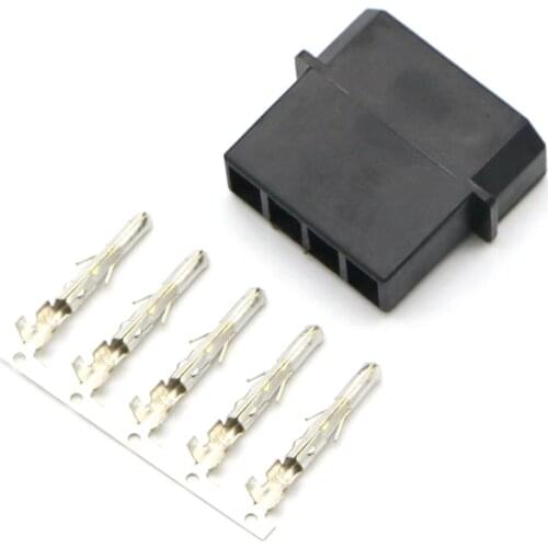 IDE Molex 4Pin Female Connector with 5pcs Terminal Pins
