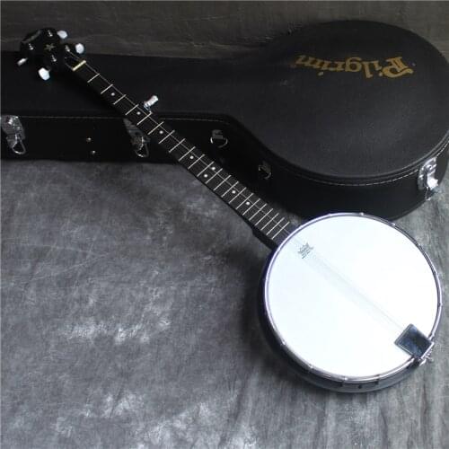 5 string left hand banjo guitar, olpen style body, good quality, hard case available