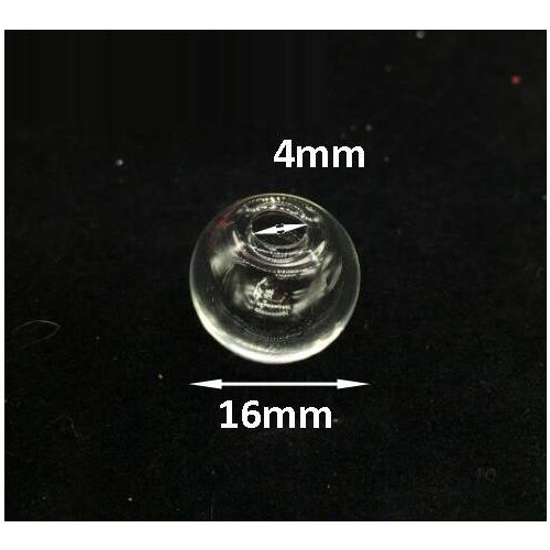 50pcs/lot 16mm diameter 4mm open Clear Sphere Dome Glass Bottle DIY Terrarium 4mm hole on bottom, glass globe, glass orbs