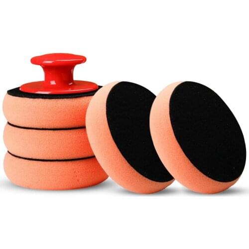 6Pcs 10 CM Car Polish Sponge Durable Automobile Wash Polishing Pad Manual Home Cleaning Tool Car Washer Accessories 3.74X0.91in