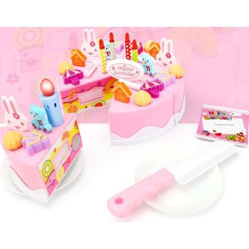 75Pcs/set Kitchen Toys Girls Pretend Play Cutting Birthday Cake Kids Children Educational Toy M09