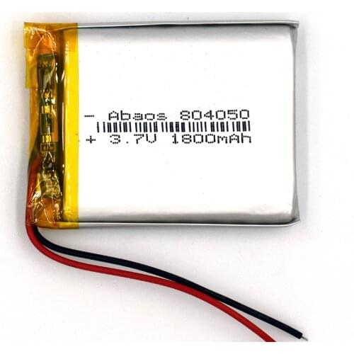3.7V 1800mAh 804050 Li-polymer Rechargeable Battery lithium Li-Po ion for MP3 MP4 KTV family microphone with GPS