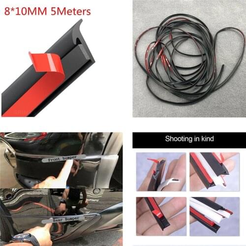 5M Car Rubber Sealing Strip Inclined T-shaped Weatherproof Edge Trim Universal