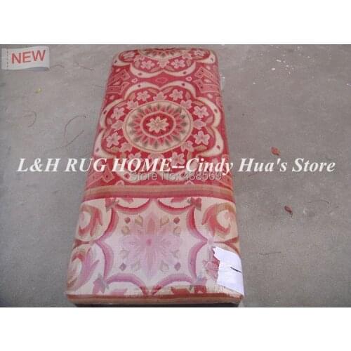 Free shipping rectangle wood ottoman,cripple, footrest, footstool with hand engraving and aubusson stool covers piano stool